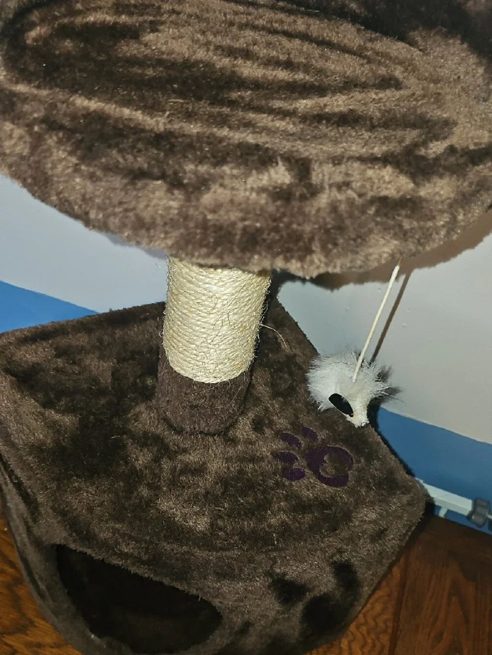 Brown Cat Tree Condo with Sisal Scratching Post